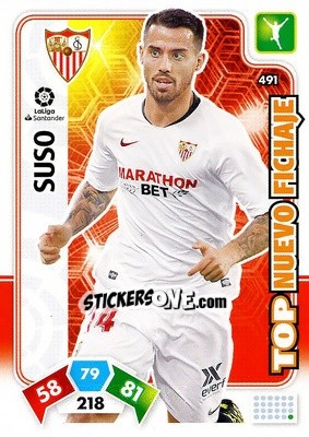 Sticker Suso - Liga Santander 2019-2020. Adrenalyn XL n. 491 - Panini
