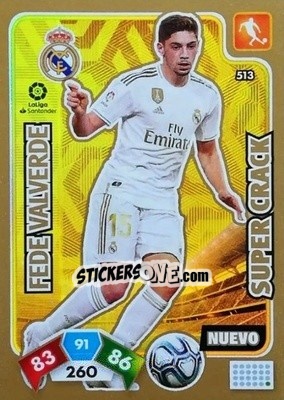 Sticker Fede Valverde - Liga Santander 2019-2020. Adrenalyn XL n. 513 - Panini