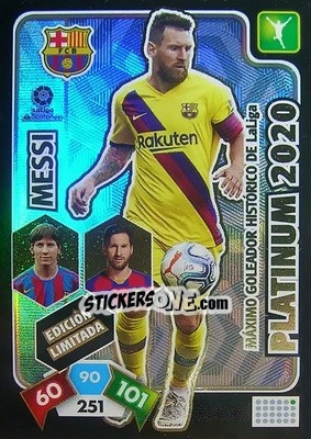 Sticker Lionel Messi - Liga Santander 2019-2020. Adrenalyn XL n. LE-M - Panini