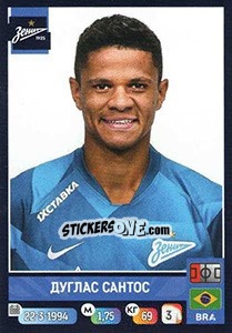 Sticker Дуглас Сантос / Douglas Santos - Russian Premier League 2019-2020 n. 54 - Panini