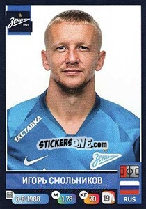 Sticker Игорь Смольников - Russian Premier League 2019-2020 n. 57 - Panini