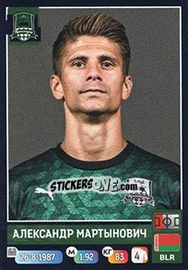 Sticker Александр Мартынович - Russian Premier League 2019-2020 n. 92 - Panini