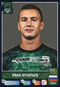 Sticker Иван Игнатьев - Russian Premier League 2019-2020 n. 108 - Panini