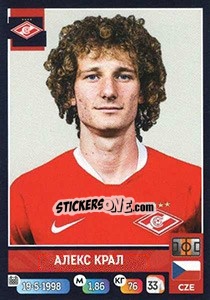 Sticker Алекс Крал / Alex Král - Russian Premier League 2019-2020 - Panini