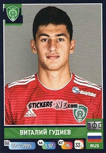 Sticker Виталий Гудиев - Russian Premier League 2019-2020 n. 192 - Panini