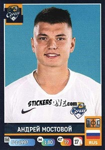 Sticker Андрей Мостовой - Russian Premier League 2019-2020 n. 364 - Panini