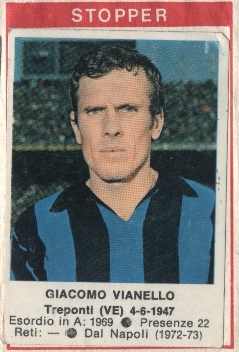 Sticker Giacomo Vianello - Calciatori 1972-1973 n. 6 - Edis