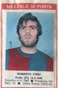 Cromo Roberto Vieri - Calciatori 1972-1973 n. 26 - Edis