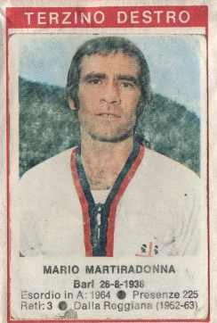 Sticker Mario Martiradonna - Calciatori 1972-1973 n. 36 - Edis