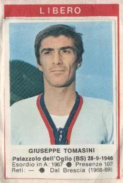 Figurina Giuseppe Tomasini - Calciatori 1972-1973 n. 39 - Edis