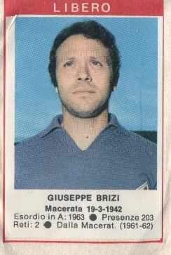 Sticker Giuseppe Brizi - Calciatori 1972-1973 n. 55 - Edis