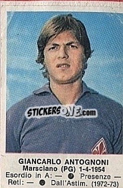Sticker Giancarlo Antognoni - Calciatori 1972-1973 n. 58 - Edis