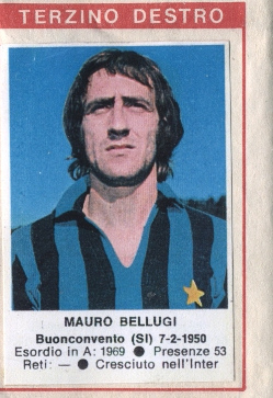 Figurina Mauro Bellugi - Calciatori 1972-1973 n. 68 - Edis