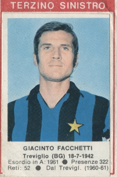 Figurina Giacinto Facchetti - Calciatori 1972-1973 n. 69 - Edis