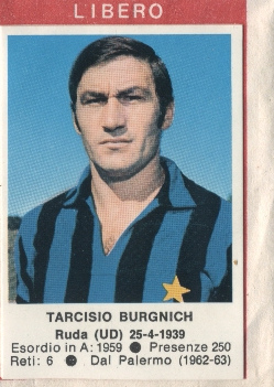 Sticker Tarcisio Burgnich - Calciatori 1972-1973 n. 71 - Edis