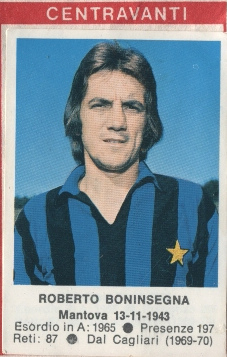 Sticker Roberto Boninsegna - Calciatori 1972-1973 n. 75 - Edis