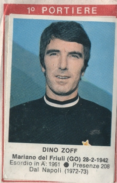 Sticker Dino Zoff - Calciatori 1972-1973 n. 82 - Edis