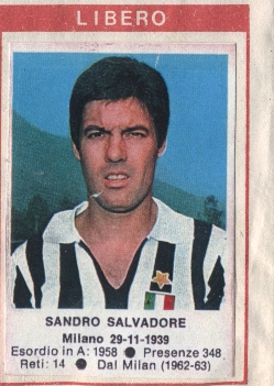 Cromo Sandro salvadore - Calciatori 1972-1973 n. 87 - Edis