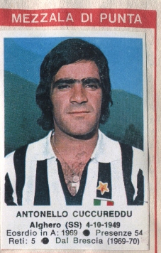 Sticker Antonello Cuccureddu - Calciatori 1972-1973 n. 90 - Edis