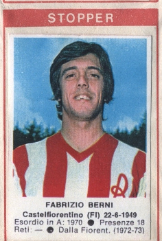 Figurina Fabrizio Berni - Calciatori 1972-1973 n. 102 - Edis