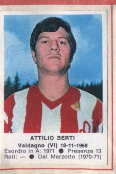 Sticker Attilio Berti - Calciatori 1972-1973 n. 110 - Edis