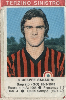 Figurina Giuseppe Sabadini - Calciatori 1972-1973 n. 133 - Edis