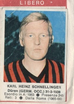 Sticker Karl Heinz Schnellinger - Calciatori 1972-1973 n. 135 - Edis