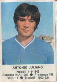 Sticker Antonio Juliano - Calciatori 1972-1973 n. 153 - Edis