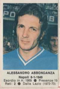 Cromo Alessandro Abbondanza - Calciatori 1972-1973 n. 155 - Edis