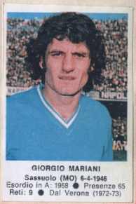 Cromo Giorgio Mariani - Calciatori 1972-1973 n. 157 - Edis