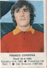 Sticker Franco Cordova - Calciatori 1972-1973 n. 185 - Edis