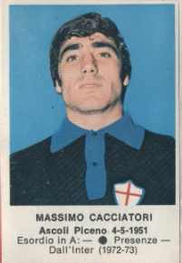 Sticker Massimo Cacciatori - Calciatori 1972-1973 n. 194 - Edis