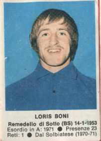 Sticker Loris Boni - Calciatori 1972-1973 n. 200 - Edis