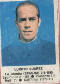 Cromo Luisito Suarez - Calciatori 1972-1973 n. 202 - Edis