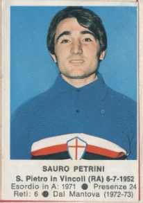 Sticker Sauro Petrini - Calciatori 1972-1973 n. 205 - Edis