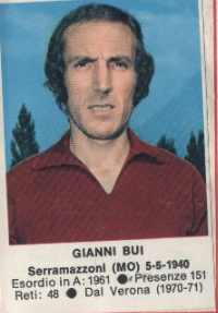 Figurina Gianni Bui - Calciatori 1972-1973 n. 237 - Edis