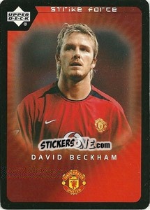 Sticker David Beckham - Manchester United 2002-2003. Strike Force - Upper Deck