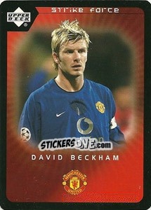 Sticker David Beckham - Manchester United 2002-2003. Strike Force - Upper Deck