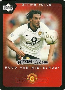 Sticker Ruud Van Nistelrooy - Manchester United 2002-2003. Strike Force - Upper Deck