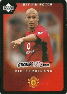 Sticker Rio Ferdinand - Manchester United 2002-2003. Strike Force - Upper Deck