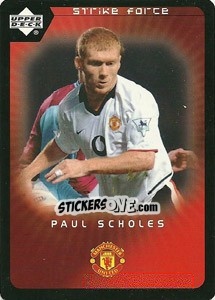 Sticker Paul Scholes - Manchester United 2002-2003. Strike Force - Upper Deck