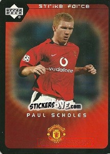 Sticker Paul Scholes - Manchester United 2002-2003. Strike Force n. 30 - Upper Deck