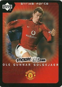 Sticker Ole Gunnar Solskjaer - Manchester United 2002-2003. Strike Force n. 32 - Upper Deck