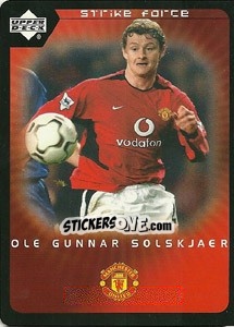 Sticker Ole Gunnar Solskjaer - Manchester United 2002-2003. Strike Force n. 33 - Upper Deck