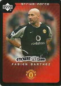 Cromo Fabien Barthez - Manchester United 2002-2003. Strike Force - Upper Deck