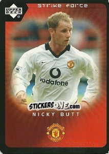 Sticker Nicky Butt - Manchester United 2002-2003. Strike Force - Upper Deck