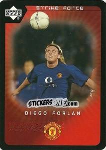 Sticker Diego Forlan - Manchester United 2002-2003. Strike Force n. 61 - Upper Deck