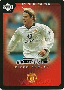 Cromo Diego Forlan - Manchester United 2002-2003. Strike Force - Upper Deck