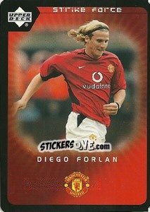 Cromo Diego Forlan - Manchester United 2002-2003. Strike Force - Upper Deck