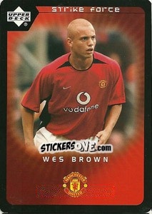Sticker Wes Brown - Manchester United 2002-2003. Strike Force n. 71 - Upper Deck